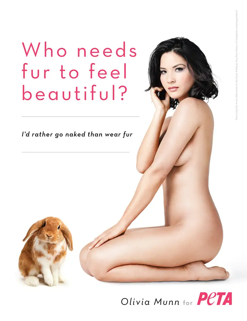 Olivia Munns Ads for PETA Are Heavily Photoshopped