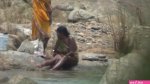 open river bath nude india