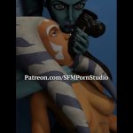 Aayla Secura throat fucks Ahsoka Tano With Sound SFM Animation