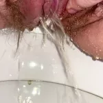 Pee Diary. Welcome to My Toilet. A Hairy Pussy Pees and Piss Runs Down Her White Thighs. Young Girl Pissed Splashing. by Ms Pee Piss: Pissing Close-Up 18 Year Old Cute BBW Porn