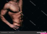 Sexy man naked body nude male. Strong mans bodybuilder muscular men. Sexy body nude man naked male muscled. Athletic caucasian ab six pack chest muscles triceps. Beautiful male torso ab. Stock Photo