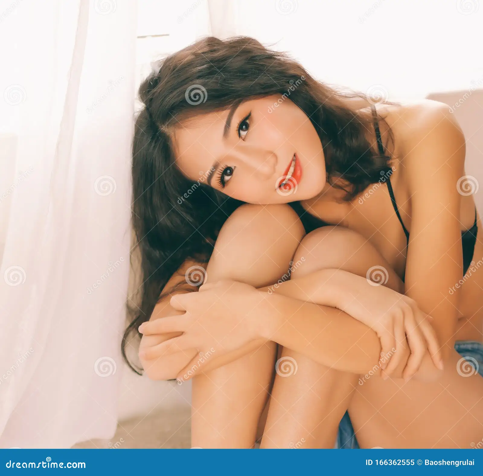 The beauty of Asian face stock image. Image of background